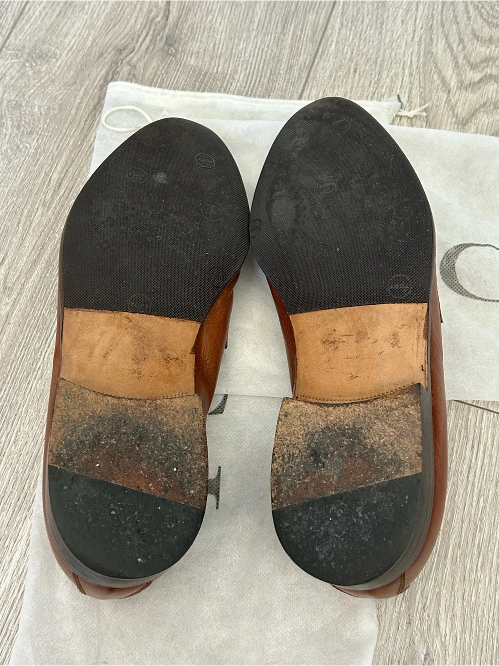 Walter Steiger Brown Leather & Cream Canvas Penny Loafers